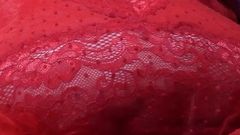 Long Red Nail Strap on Tease
