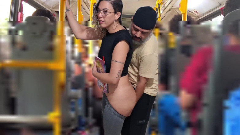 Gabi SweetCouplesStories: Slutty Student Gets Cumshot on the Bus