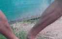 Che: Pee Outdoor Indian Mam Black Cock