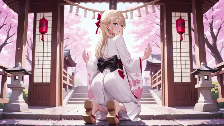 Tay Swift X: Blond Kimono flicka! Från Cherry Blossom Shrine till Sovrum, svart...