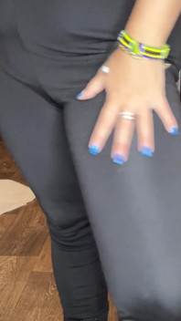Beautiful Figure in Black Leggings XXX