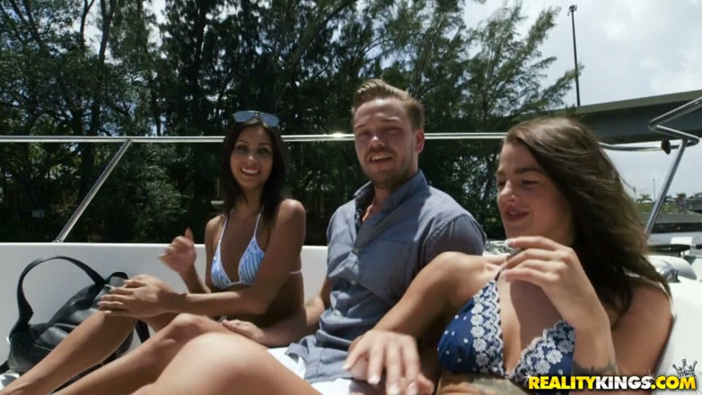Cum Fiesta: Cum Fiesta - Skinny Small Tit Brunettes Rides Big Dick