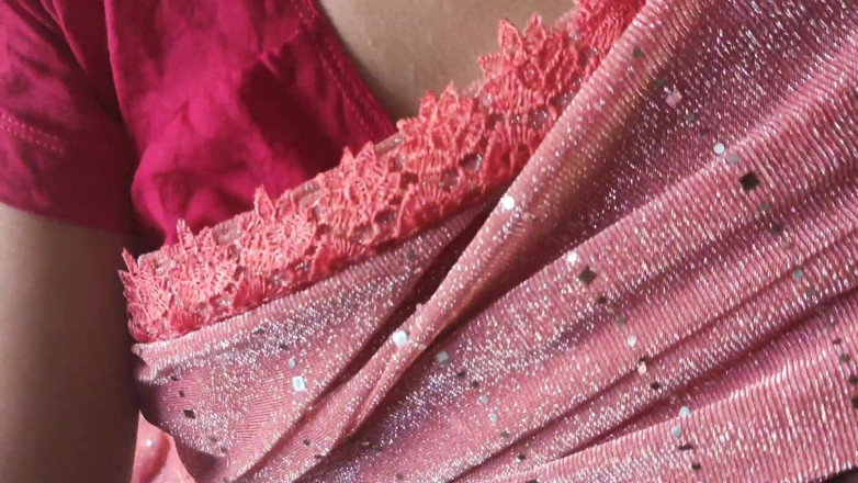 Lovely Dipti: Dipti đáng yêu thổi kèn cởi quần áo saree màu hồng khoe...