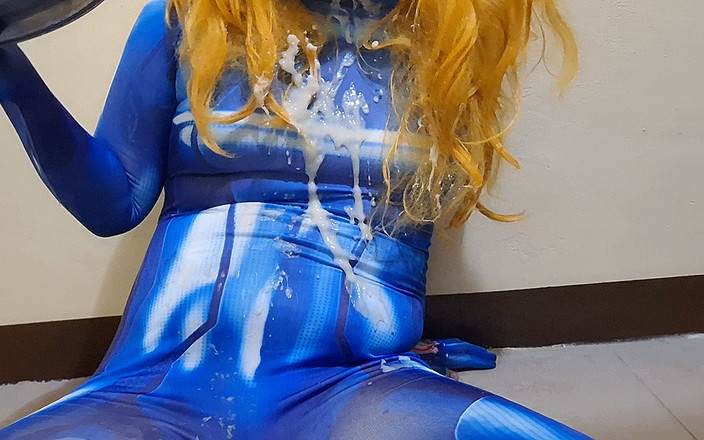 fermerino: Gadis trans imut telan sperma hangat pria kulit hitam dildo...