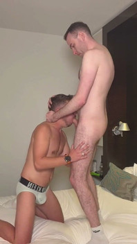 Hung Stud Can't Take 9 Inches, so Fucks His Top and Covers Him in a Big Load!