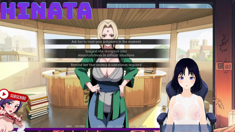 Hinata Queen: Shinbi Secrets Part 9. I Spy on Tsunade in Her Hokage...