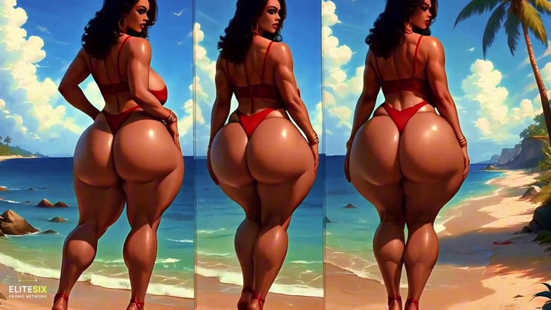 AI Visuals X: 4K 100% Ai vytvořený 3D soft looping PMV: tmavý tlustý zadek Gentle...