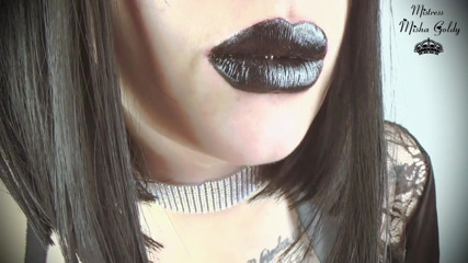 Goddess Misha Goldy: Black lips tease JOI