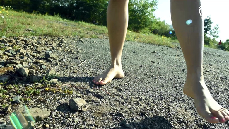 Czech Soles - foot fetish content: Dirty bare feet in nature, POV