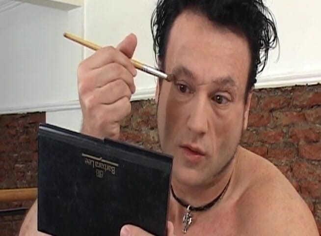 Boys in Disguise: Nice makeup and big dildo for a horny guy