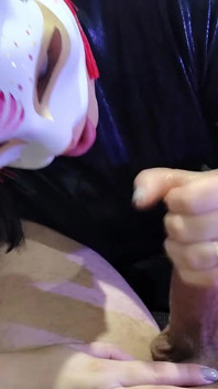 Sepong kontol - close up, crot di mulut