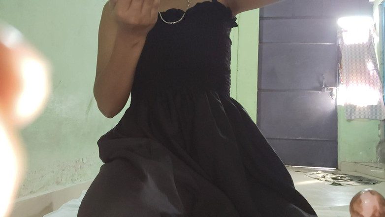 Lovely Dipti: Indische desi bhabhi gibt blowjob, ihre enge muschi fickt großen...