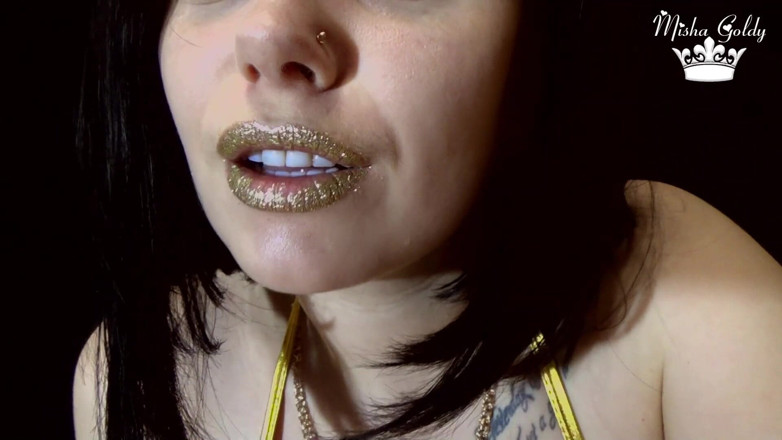 Goddess Misha Goldy: Pov French golden kissings JOI