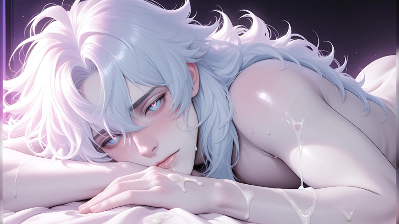 LustMen: Dreamy Soft-haired Boy Covered in Thick Dripping Cum Afterglow