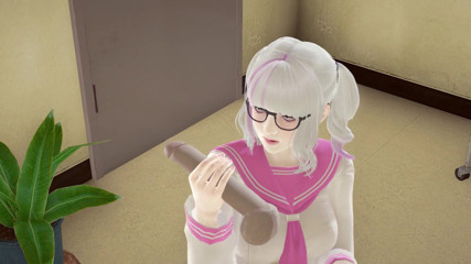 Waifu club 3D: Studentka szarpnie nauczyciela kutasa w bibliotece