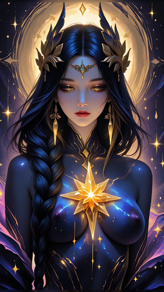 VelvetInk Studio: 暗物质星系水晶宇宙女神艾艺术的虚空皇后幻灯片