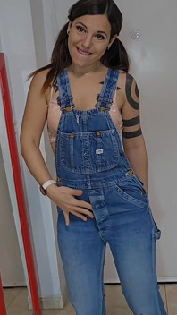 Lee Jean Kombinezon Obciąganie i Dildo Ride do Squirting
