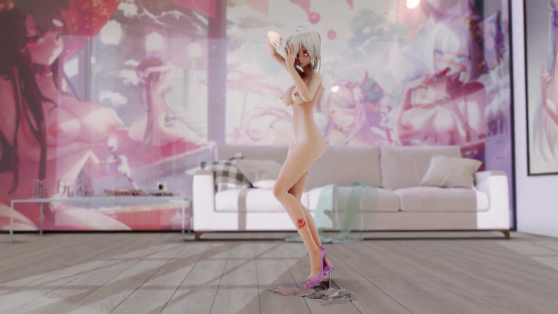 MikuMotion: Iu-lila šaty striptýz busty