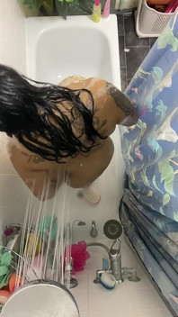 BBW Asian in the Shower