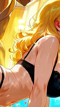 Bionda francese sposata, MILF, sedotta in un camerino - IA Animation