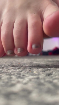 Painting My Long Toenails Silver and Fingernails