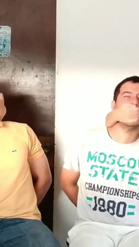 Stepdad and Stepson Tag-teamed for Gag Humiliation