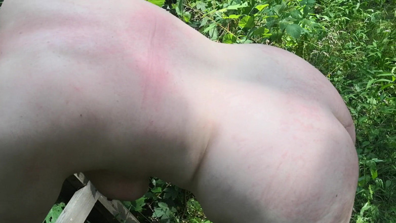 Bouncy Tits Action: Versohl meinen rücken im freien