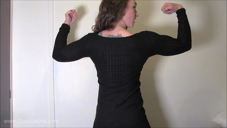 Claudia Kink: Muscular Claudia Tears Apart a Dress