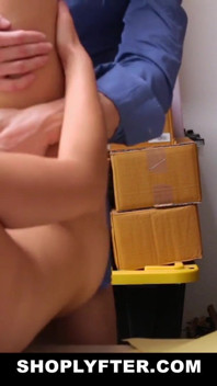 Teen babe Shane Blair taken for strip search in the lp office
