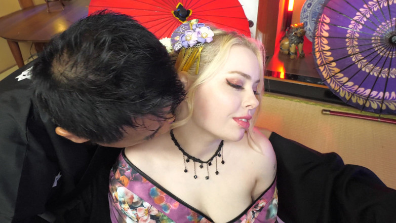 Japornxxx: Haley Spades Oiran Geisha Threesome Creampie Play