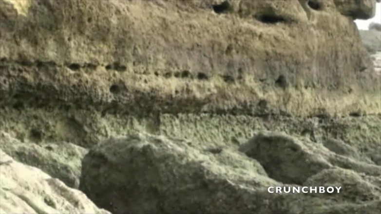 Crunch Boy: Kembar dikongkek lurus yang curious di exhib di pantai luar