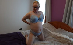 MILF in Blue Underwear