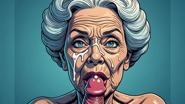 AI Porn: Vintage Cartoon Style Facials