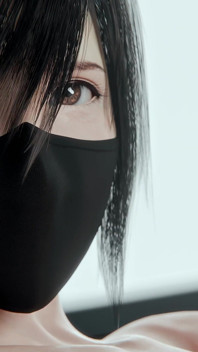 Yuffie final fantasy 7 sólo mokrá kundička hrát prstění a sténání 3D animace