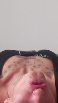 Upside Down Facefuck with Bald Submissive Slut Vilja