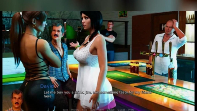 3DXXXTEEN2 Cartoon: Anna aan de bar. 3D porno tekenfilmseks