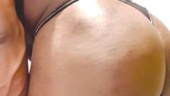 Black smoking muscle stepdad: Post Workout G String Singlet Oiled Flex & Toy Session