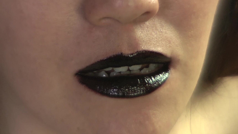 Evangelines Fetish: Black Lipstick Tease