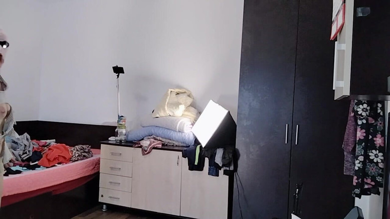 Mirsur: Sexy Latina Tries on and Cuts Clothes. Sexy Latina with...