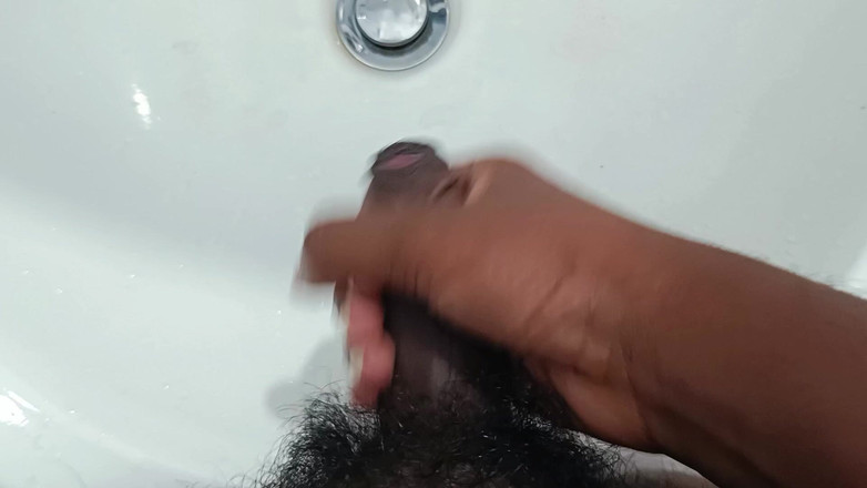 NewDickInTown: Pink Head Penis Cumming in to the Sink - Tasty Cum...
