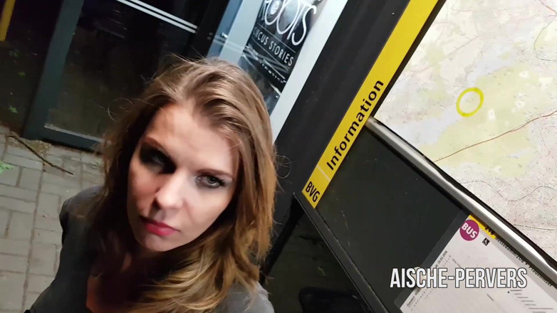 Aische Pervers: At the bus stop fucked