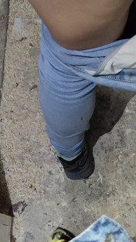 Cute Girl in Jeans Stuck in the Barrel While Cleaning Inside. and Best Husbands Friend Come to Help and Fucked Her