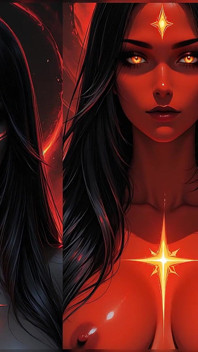Shadow Assassin Warrior Woman with Jet Black Hair and Amber Eyes Dark Fantasy Portrait Ai Art Slideshow