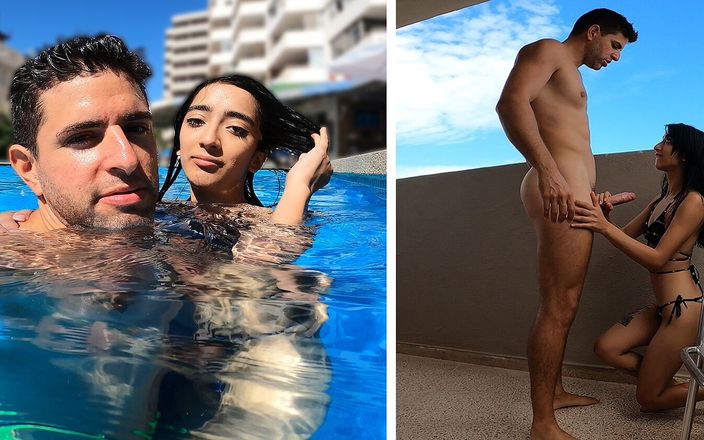 Antonio Mallorca Studio: Arjantinli sürtük yüzme havuzundan alınıyor ve otel odasında sikiliyor