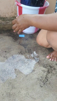 Washing Dress Hot Leg Show and Hot Bite Back