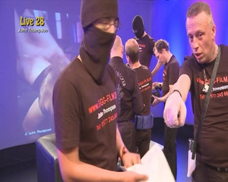 GGG John Thompson Classic Retro: Angelina Gets Gangbanged and Facialed in Raw Ggg Bukkake
