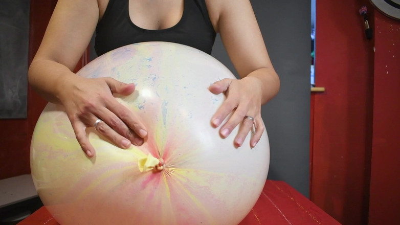 Bunny Looner: Squiish et fisting, gros ballon marbré de 24 - lapin looner