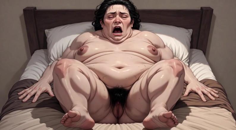 YOUR BEST FANTASY: Horny Obese BBW Masturbates Her Hairy Wet Pussy - Big Belly...