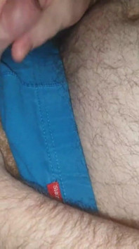 Stepdaddy Wanks in Blue Undies