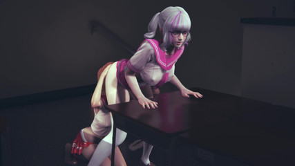 Waifu club 3D: Redhead girlfriend licks pussy classmate